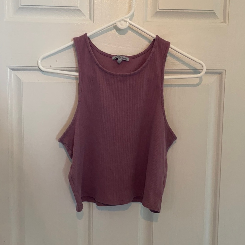 Purple pink halter crop top/ size large